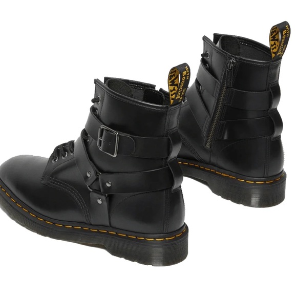 Dr. Martens Leather Harness Lace Up Boots - Picture 3 of 10